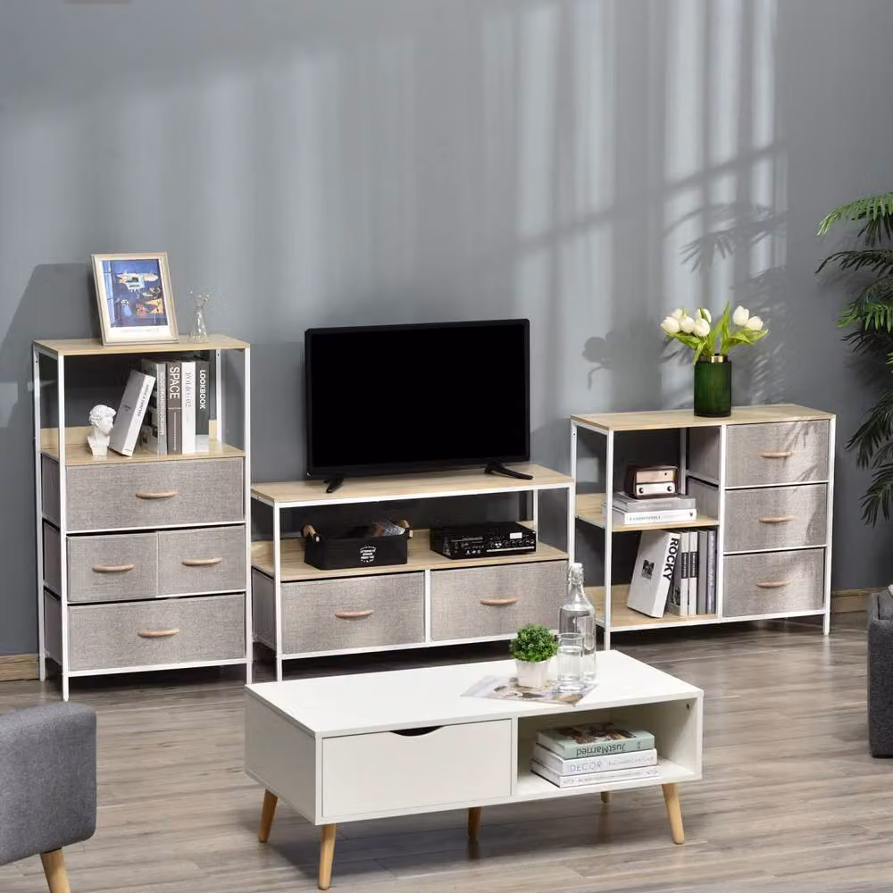Wyld Haus Pasaha Storage Chest with 3 Drawers and 2 Open Shelves in White – 7