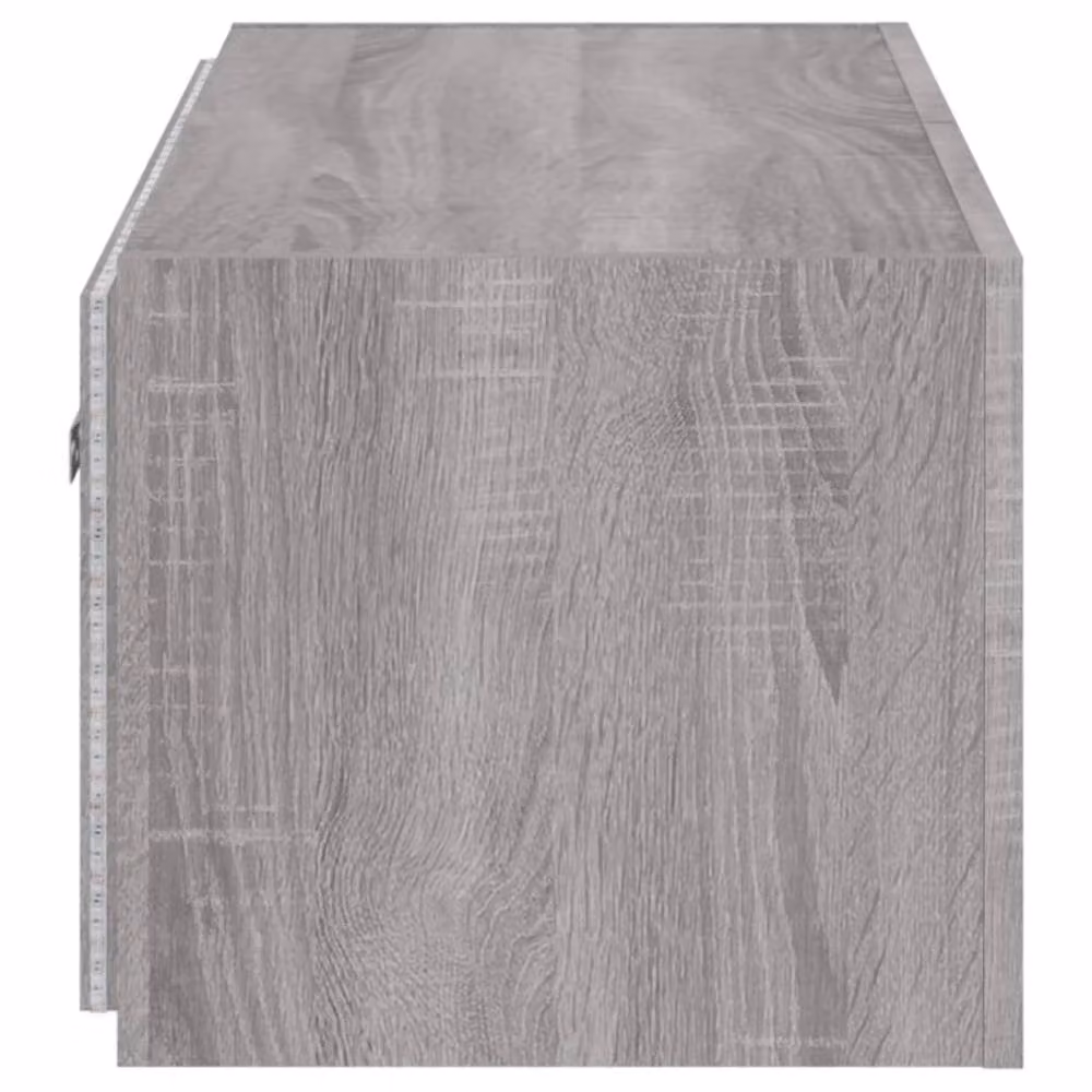 Berkfield Home TV Wall Cabinet with LED Lights in Grey Sonoma, W: 80 cm, D: 35 cm, H: 31 cm – 6