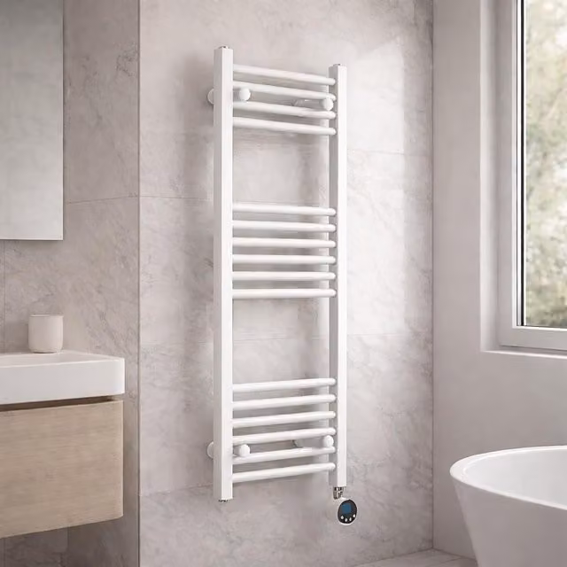 Lux Heat White Electric Ladder Towel Radiator H 1000 mm x W 400 mm – 2