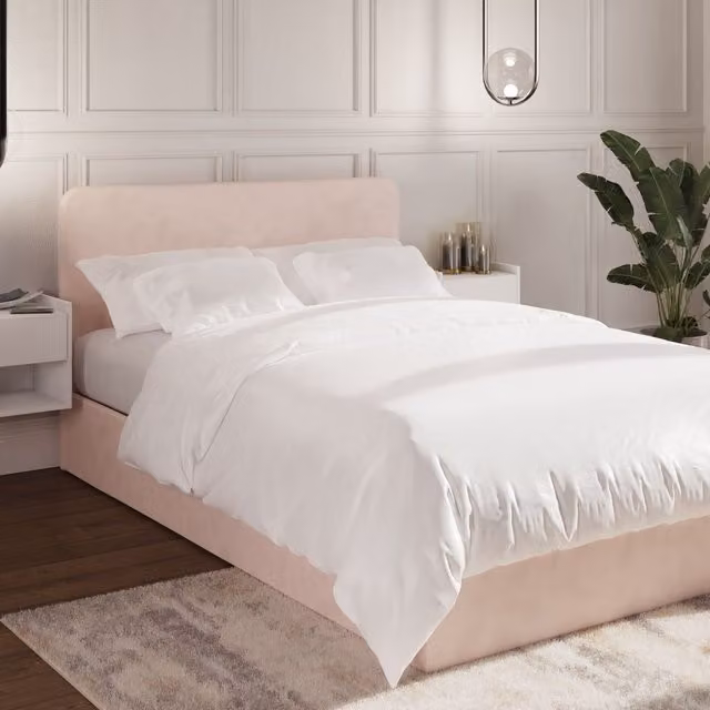GFW Chiswick Modern Pink Velvet Ottoman Bed Frame, W: 90 cm x D: 190 cm – 2