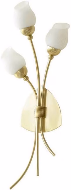 Netlighting Rimini 3-Light Wall Lamp in Satin Brass and Gold with G9 Bulbs