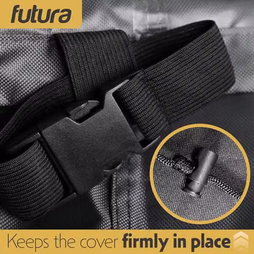 Futura Waterproof Rectangular Garden Furniture Cover in Black, 420D Oxford Fabric, W/D/H: 170 x 94 x 71 cm – 5