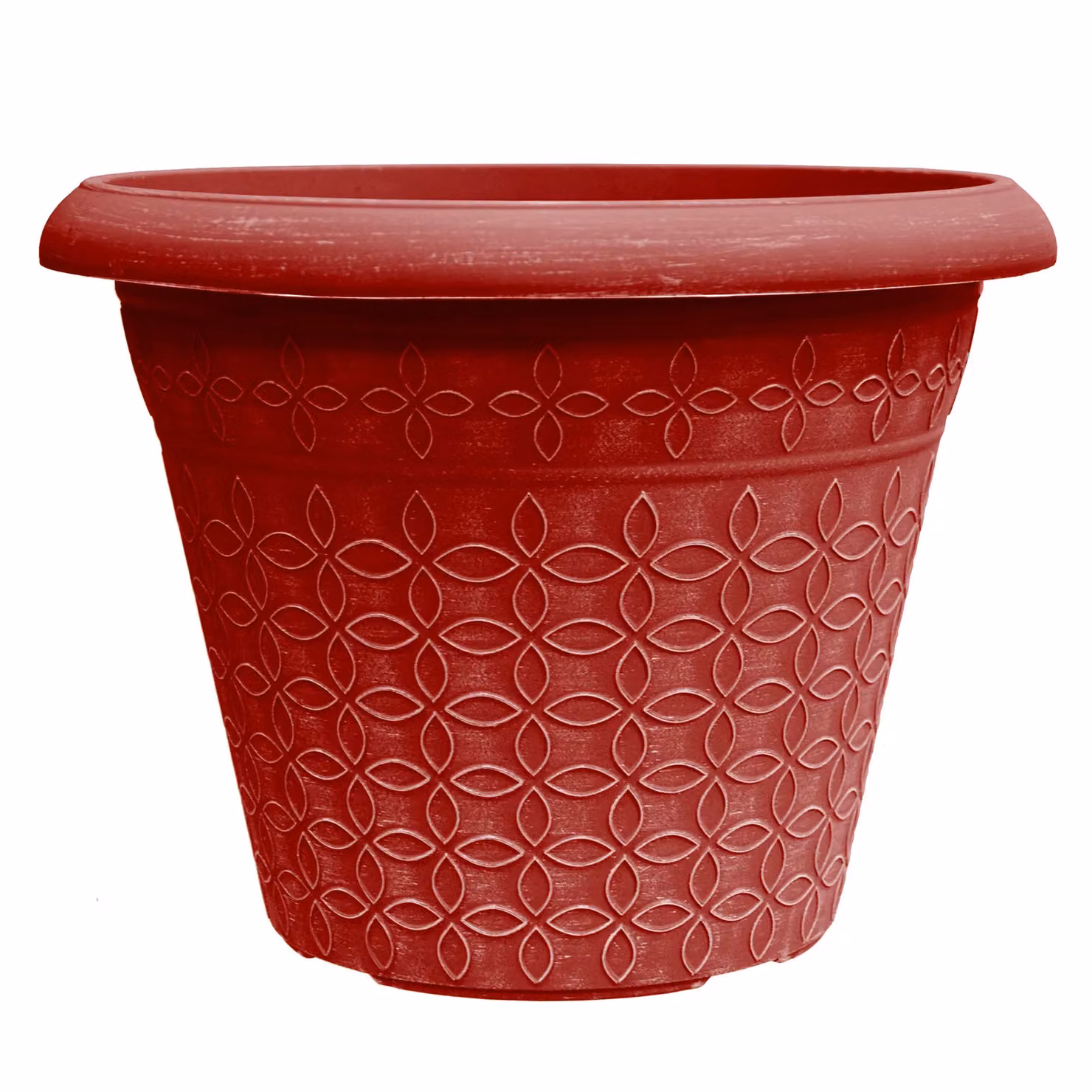 Simpa Geometric Petals Plastic Plant Pots, Set of 2, Red – 2