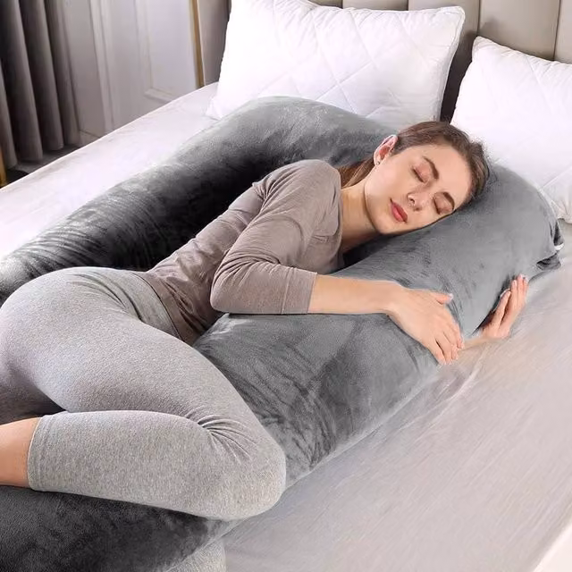 PAWNORA G Shaped Pregnancy Pillow in Light Grey – 1