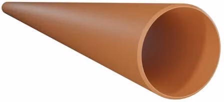 FloPlast Brown Plastic Underground Drainage Pipe Plain Ended, 110mm x 6m, Pack of 50
