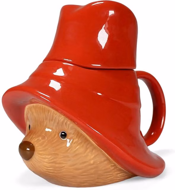 Half Moon Bay Paddington Bear Brown Ceramic Shaped Mug with Lid, 300ml