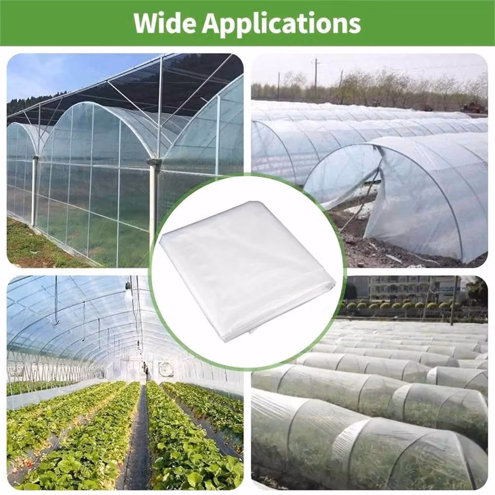 SPETLEK Heavy Duty Clear Polythene Sheeting, Transparent Plastic, 2 x 10 m, 1.25 kg – 4