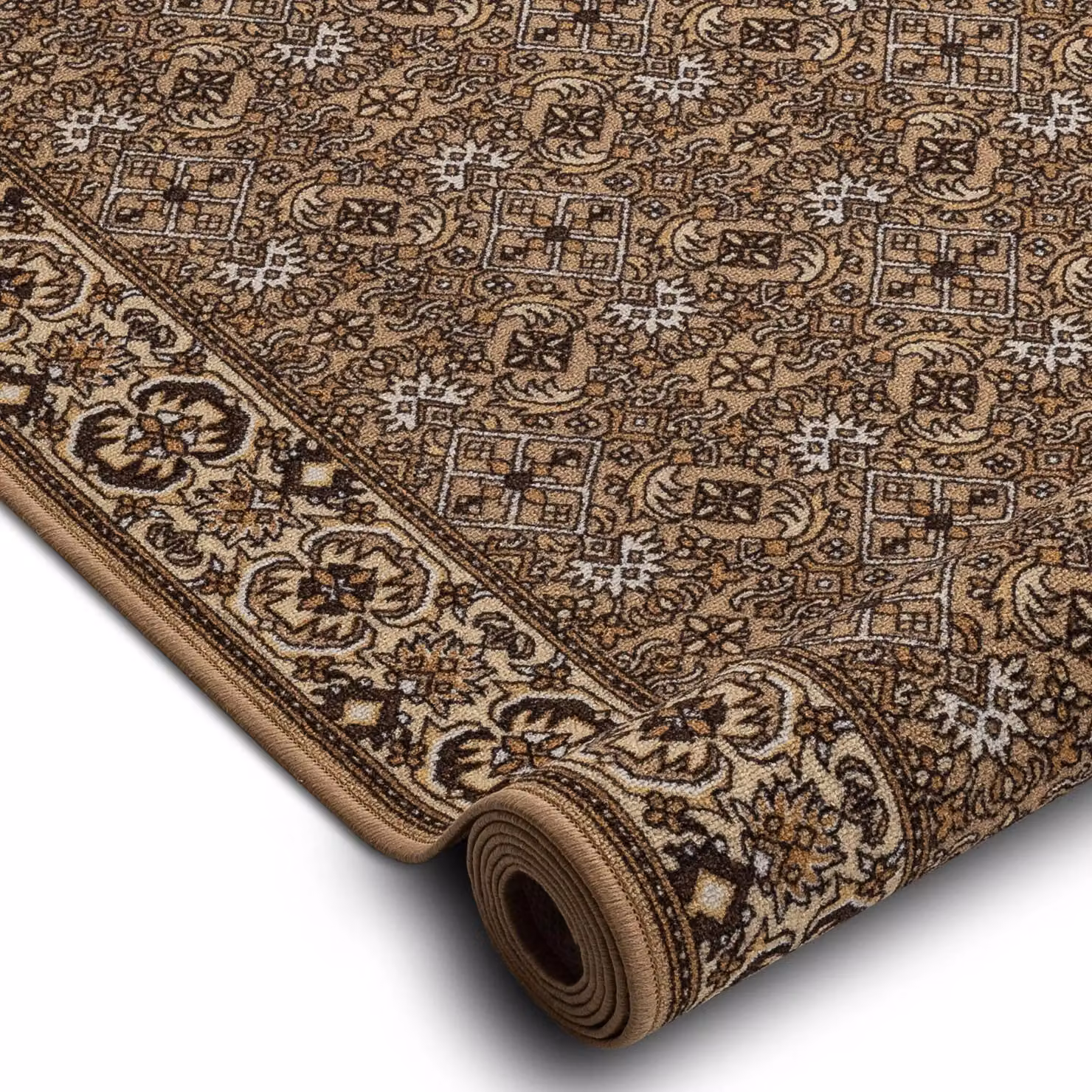RugsX Anti-Slip Oriental Bidjar Runner in Beige, W: 67 cm, L: 490 cm – 2