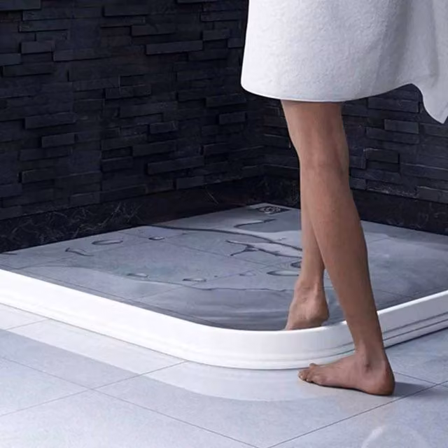 KORVIXA White Rubber Silicone Shower Barrier W: 100 cm, L: 200 cm