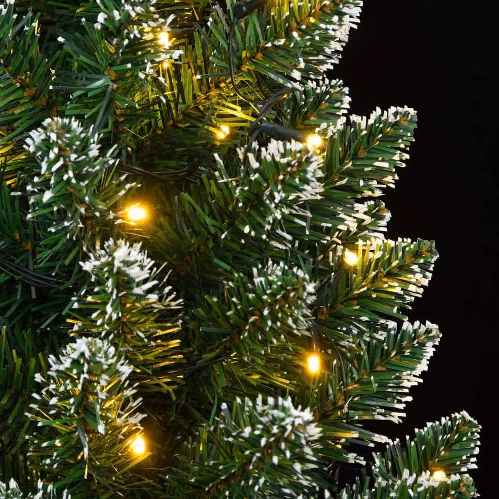 Berkfield Home Realistic Artificial Slim Green Tabletop Christmas Tree with 150 White LEDs, Height: 120 cm – 4