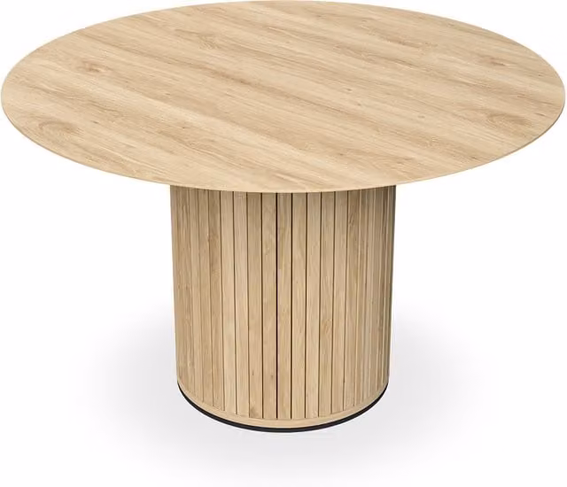 Arlo Round Oak Dining Table with Central Column