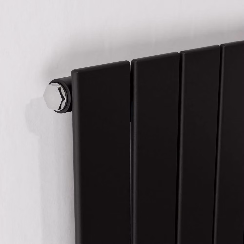 Bathroom Kingdom Mars Anthracite Double Flat Panel Vertical Radiator, Grey, H: 60.0 cm x W: 44.5 cm x D: 6.0 cm – 2