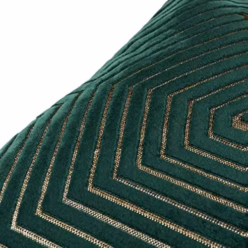 Paoletti Evoke Square Velvet Cushion in Green, W/D/H: 45 x 45 x 45 cm – 3