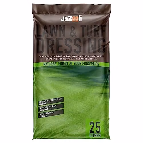 Jazooli Sandy Loam Top Soil Dressing, 25 l Organic Lawn Sand and Garden Soil Improver, Brown