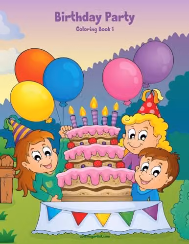 Createspace Birthday Party Colouring Book 1: Volume 1, Multicolour