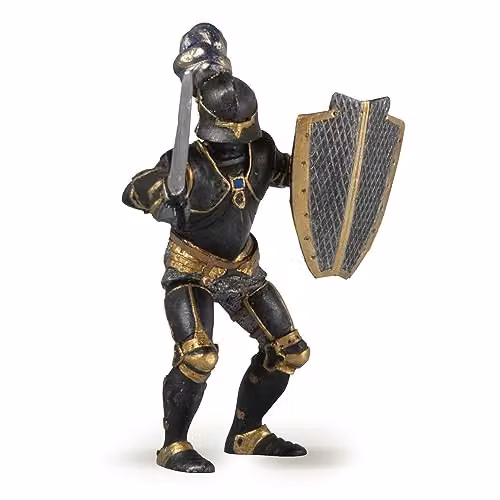 Papo Knight in Black Armor Figurine from the Medieval Collection