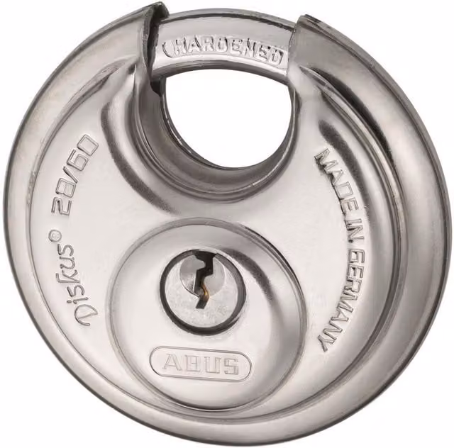 ABUS 28 Series Diskus Mechanical Padlock in Silver and Multicolour