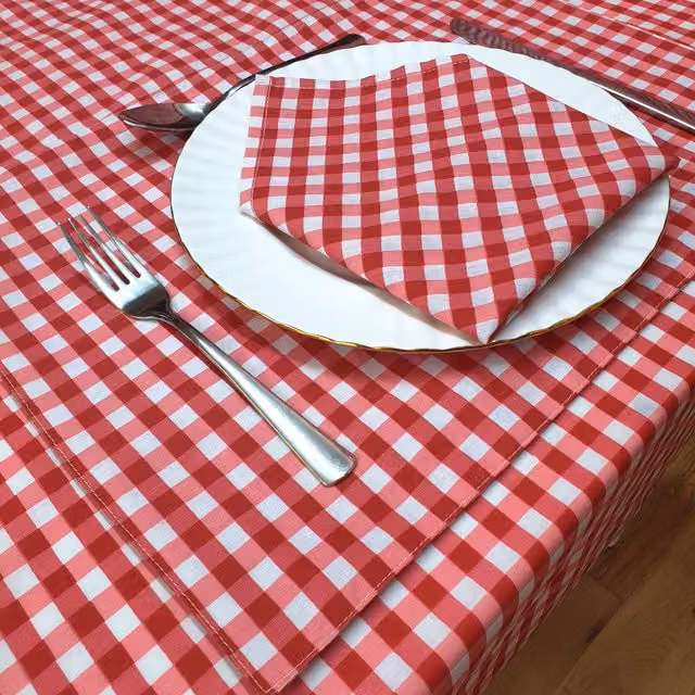 Kitchenwise Red Gingham Check Country House Table Placemats