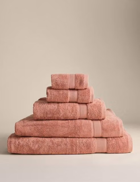 M&S Super Soft Pure Cotton Towel in Pink