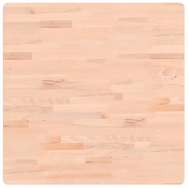 Berkfield Home Square Solid Wood Beech Table Top, Brown, W: 70 cm, D: 70 cm, H: 1.5 cm