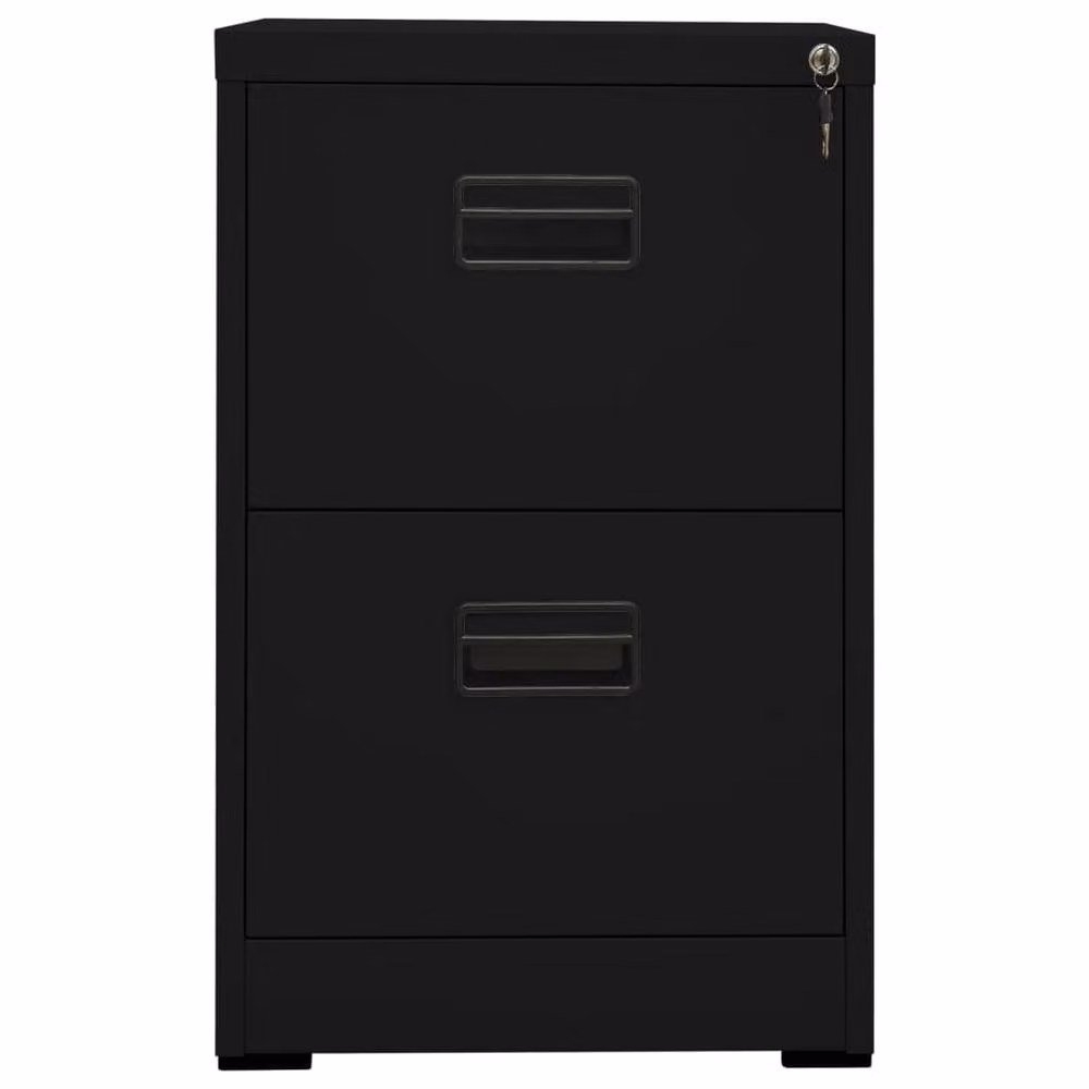 Berkfield Home Modern Metal Filing Cabinet in Black, W/D/H: 46 x 62 x 72.5 cm – 2