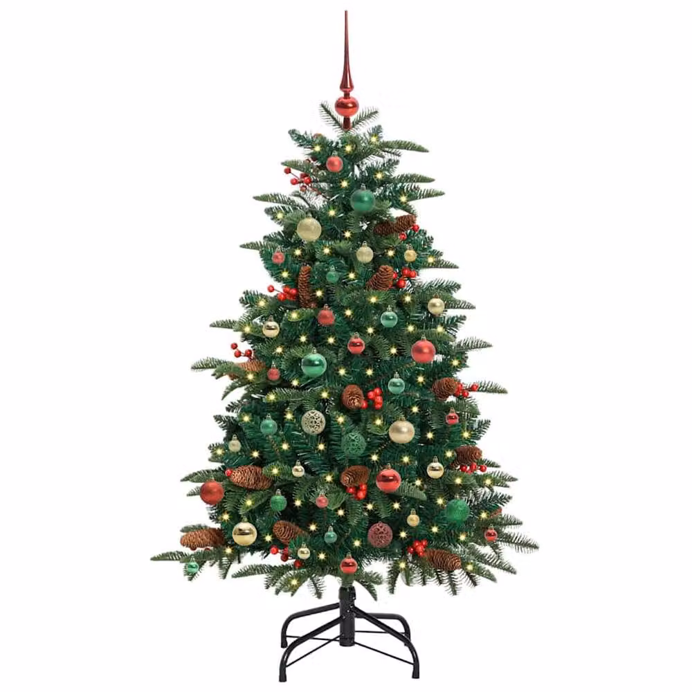 Berkfield Home Artificial Christmas Tree with 150 LEDs and Stand, Green, Height: 150 cm – 3