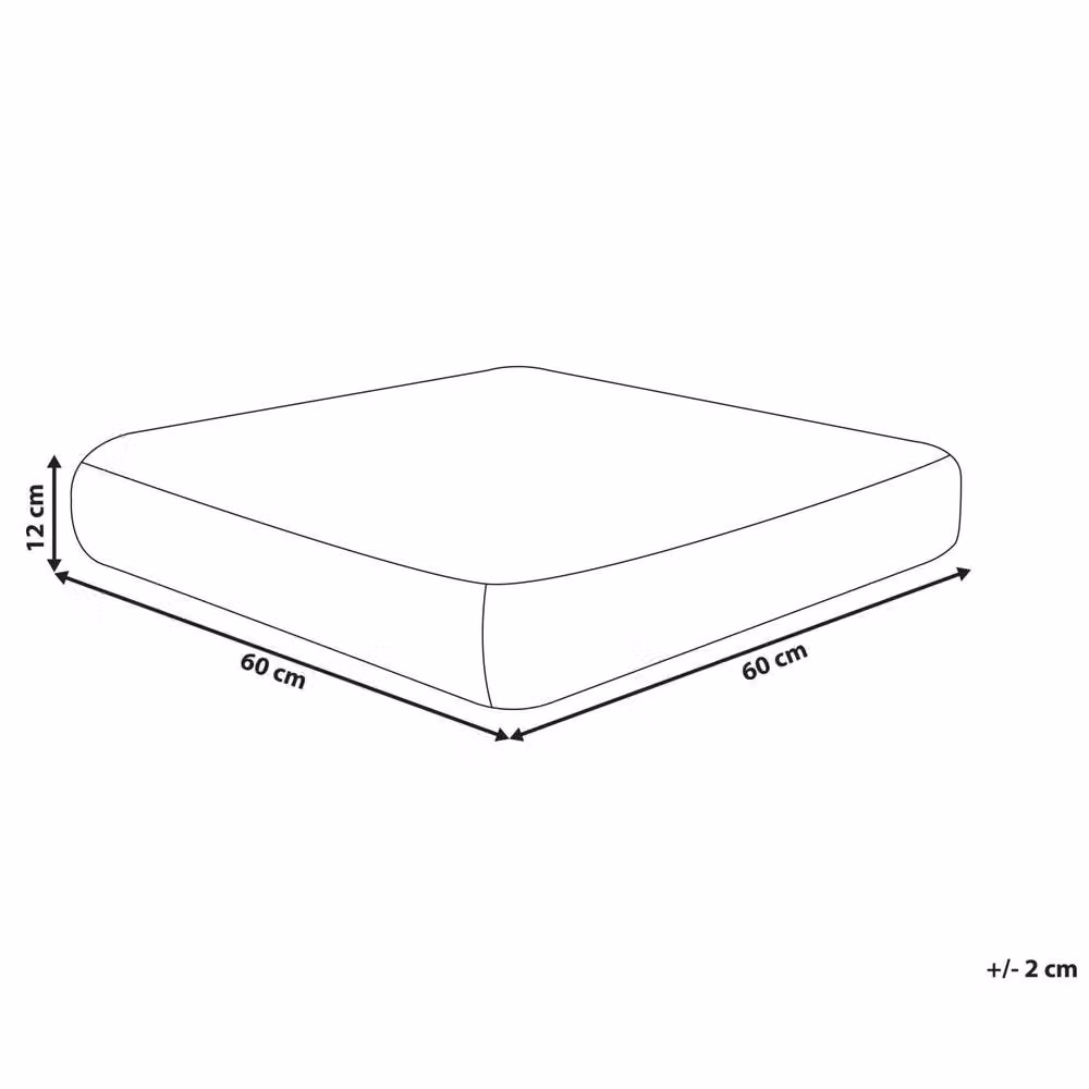 Wyld and Coco Green and White Geometric Cotton Floor Cushion W/D/H: 60 x 60 x 12 cm – 3