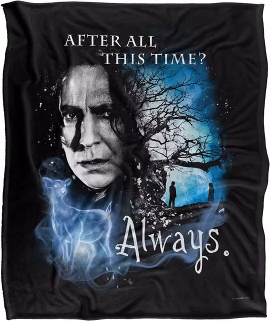 Warner Brothers Harry Potter Always Fleece Throw Blanket in White and Multicolour, W/D/H: 152 x 127 cm – 6
