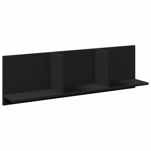 vidaXL Modern Black Wall Cabinet in MDF, W: 100 cm, D: 30 cm, H: 16.5 cm