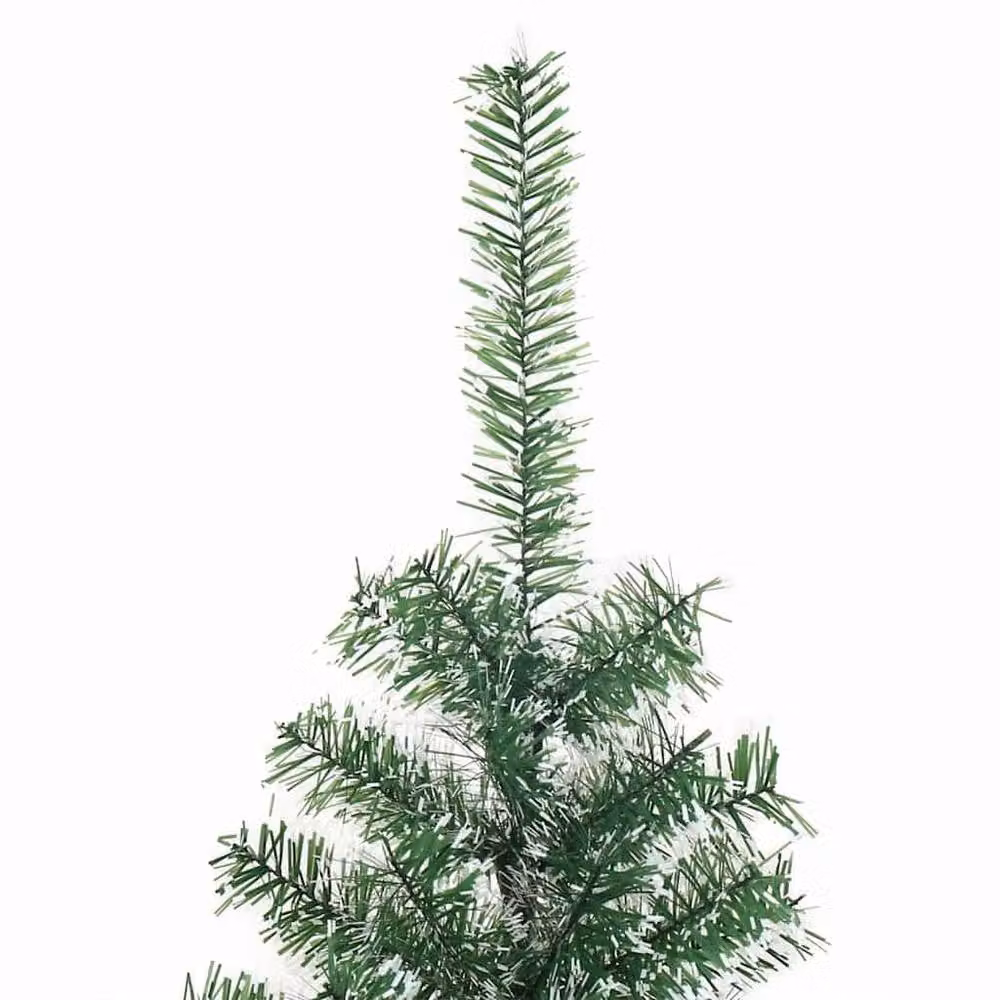 Berkfield Home Snow Flocked Artificial Christmas Tree with LED Lights, Green, Height: 210 cm – 3