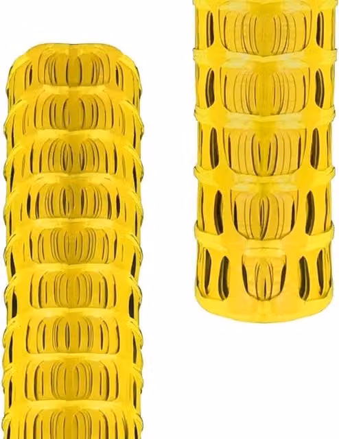 Pegdev Heavy Duty Yellow Plastic Barrier Fencing Mesh Netting, 100m