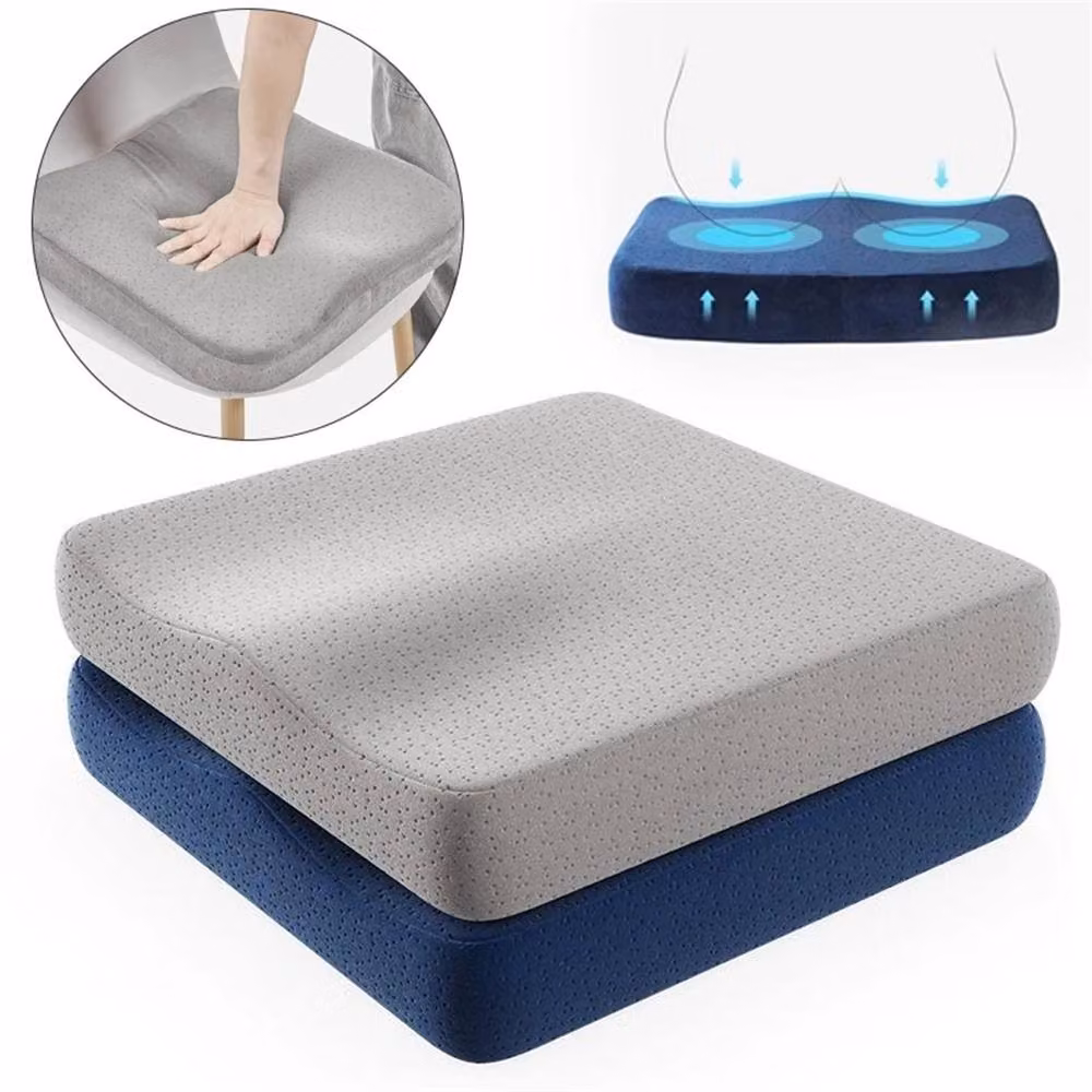 Kelvenix Grey Orthopaedic Memory Foam Coccyx Cushion Seat and Back Pillow, W/D/H: 100 x 190 cm – 2
