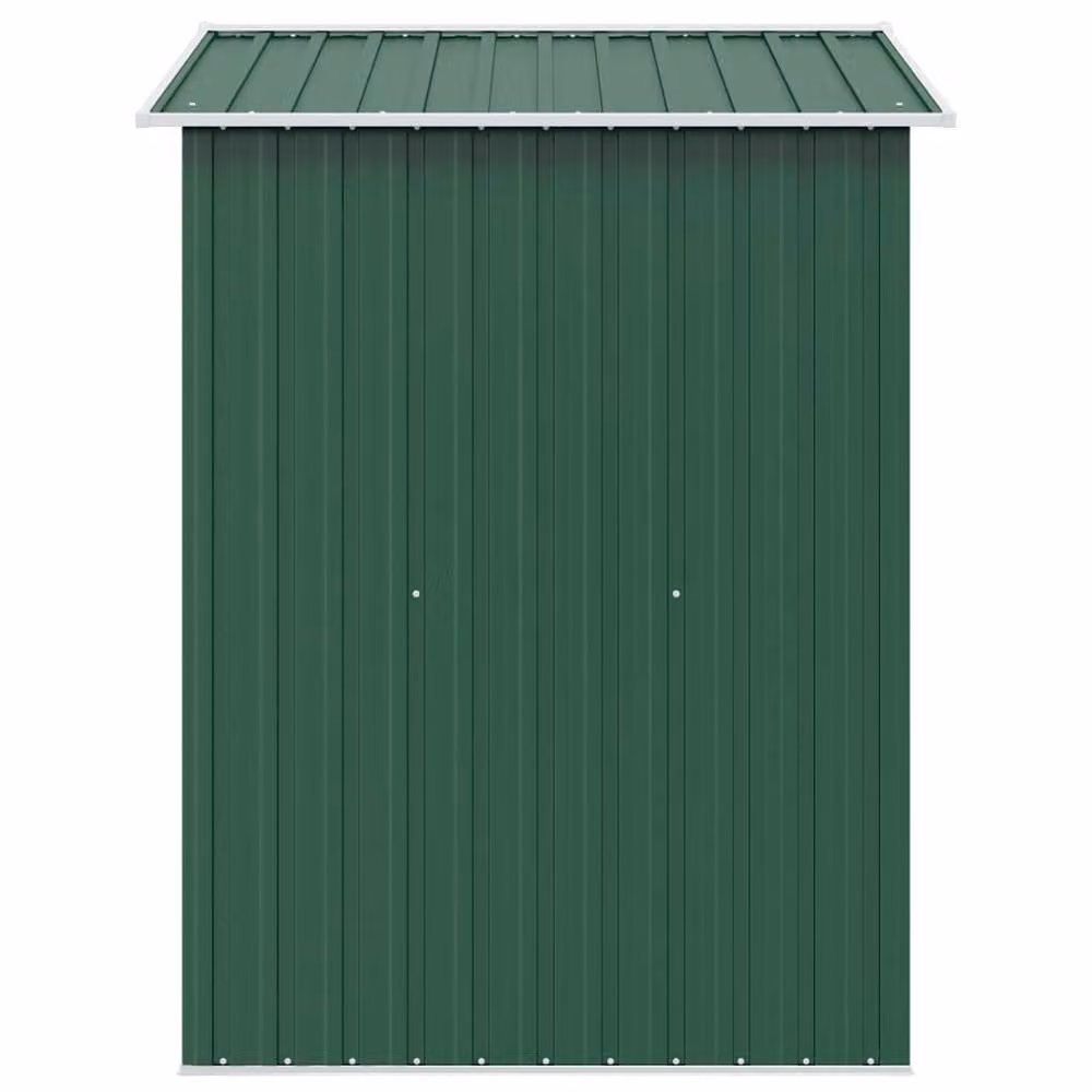 Berkfield Home Green Metal Garden Storage Shed with Sliding Gable Doors, W/D/H: 204 x 132 x 186 cm – 4