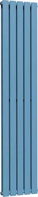 Lux Heat Flat Coloured Vertical Double Radiator in Denim, H 180 cm x W 35 cm