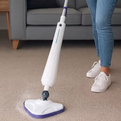 Quest 1300W Steam Mop Cleaner in Purple and White with 350ml Tank – 3