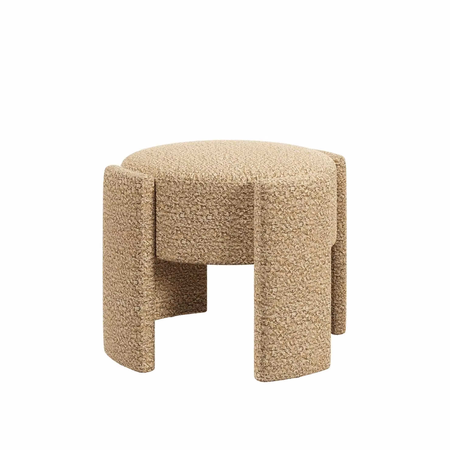Dome Deco ALDO Stool in Beige Bouclé