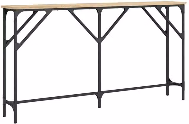 Berkfield Home Console Table in Sonoma Oak, Brown, W/D/H: 140 x 23 x 75 cm – 1