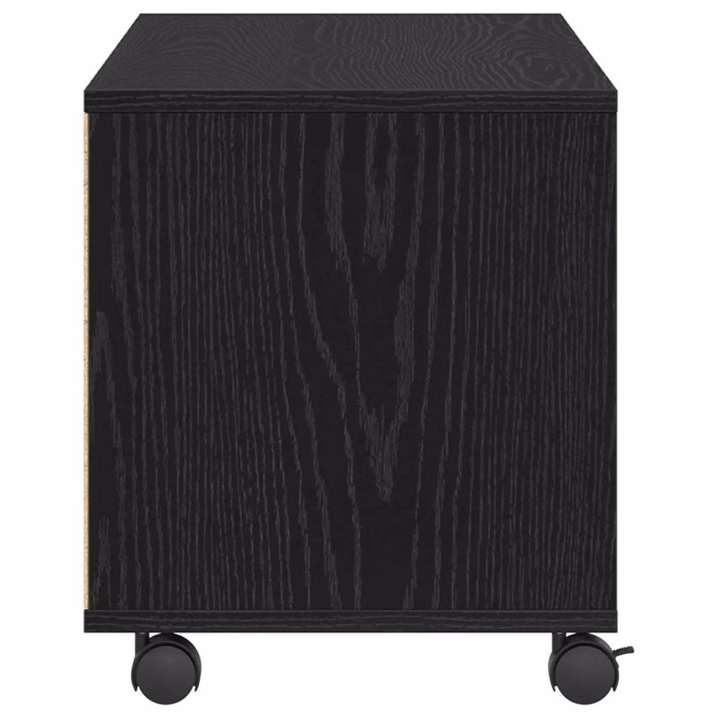Berkfield Home Modern Black TV Cabinet in Matt MDF, W/D/H: 90 x 35 x 35 cm – 4
