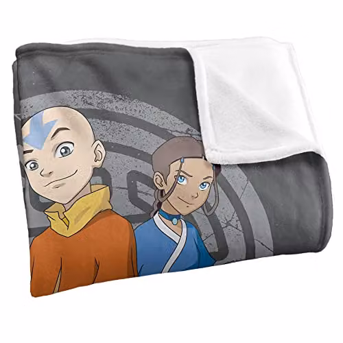 LOGOVISION Avatar The Last Airbender Team Avatar Super Soft Fleece Throw Blanket, White, W/D/H: 152 x 127 cm – 2