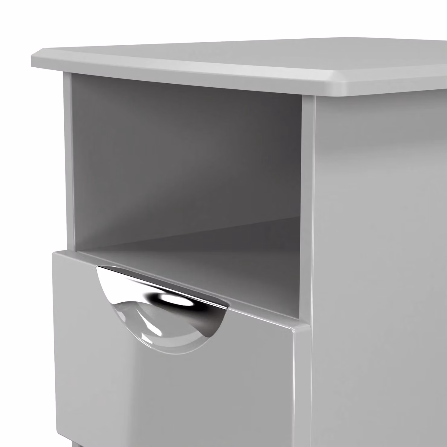 2 U Holborn Bottom Drawer Lamp Table in Mid Grey – 3