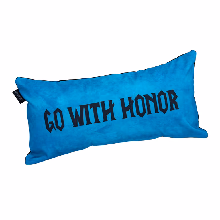 Game Over Blue Memory Foam Gaming Back Cushion