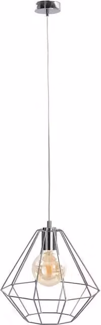 Faro Netlighting Faro Wire Frame Pendant Ceiling Light in Silver, Diameter: 29 cm, E27