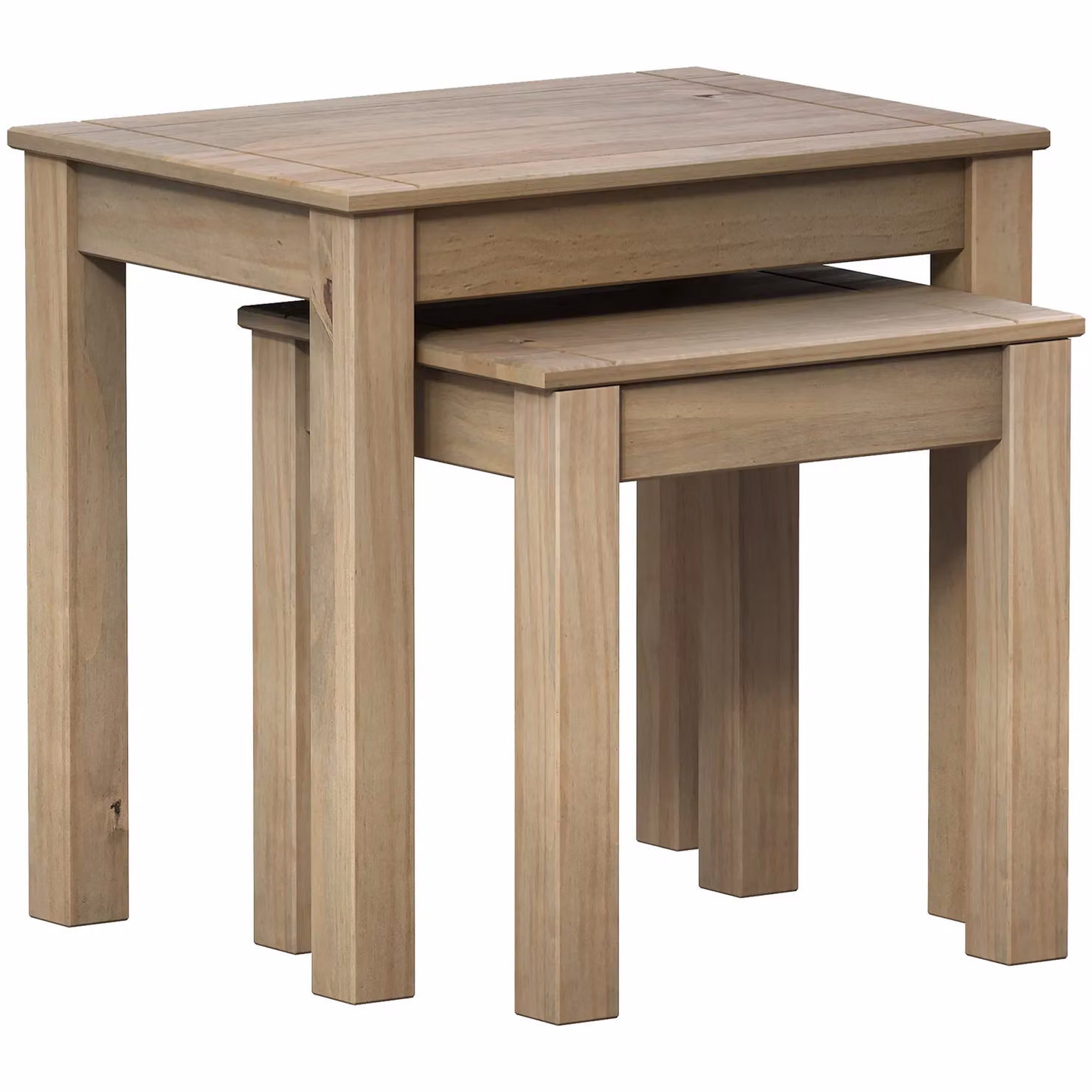 Vida Designs Panama Nest of 2 Tables in Brown Wood – 3