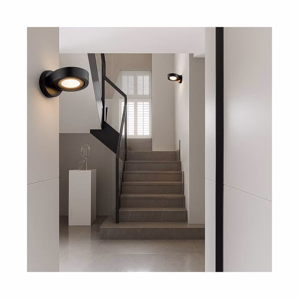 Netlighting Lotus Adjustable Up and Down Wall Lamp in Black with GX53 LED Bulb – 2