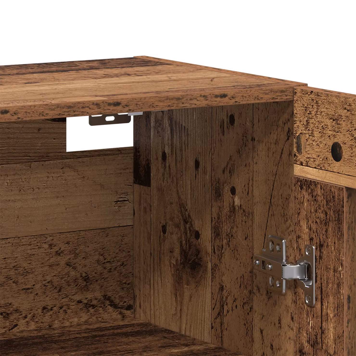 Berkfield Home Wall Mounted Cabinets, 2 Piece Set in Brown Old Wood, W/D/H: 69.5 x 34 x 90 cm – 3