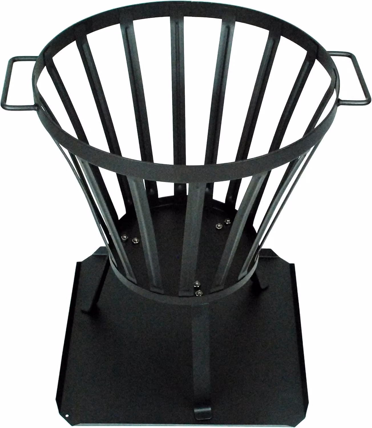 Simpa Camelot Brazier Style Fire Pit in Black with Stainless Steel Fire Basket, W/D/H: 48 x 46 x 46 cm – 2
