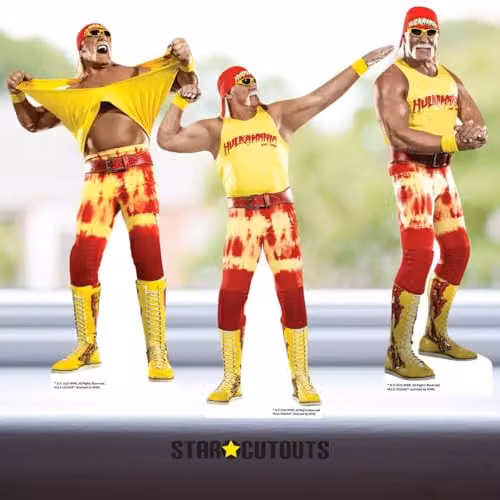 Star Cutouts WWE Hulk Hogan Legend Tabletop Cardboard Cutout, Multicolour, Height: 30 cm – 2
