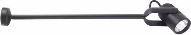 Faro Slot Outdoor LED Wall Spotlight with Arm in Black