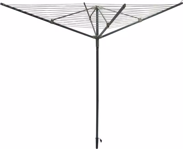 My Laundry 4 Arm Steel Rotary Airer, 50m, Grey