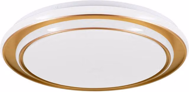 Loops Modern LED Ceiling Light in Gold and White, Diameter: 49 cm
